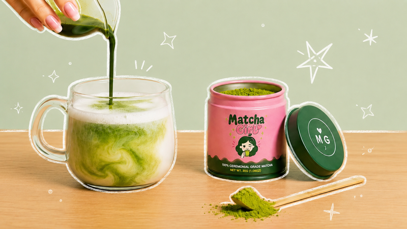 Matcha Girl ceremonial grade matcha packaging
